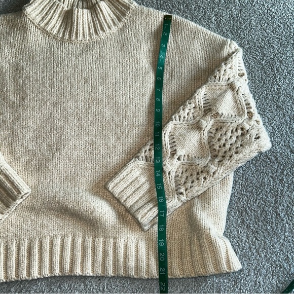Skies Are Blue Cream Knit Turtleneck Sweater - Picture 3 of 5